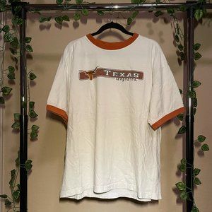 Vintage Texas Longhorns Orange Cuffed Sleeves T-Shirt